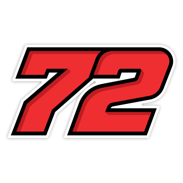 Autocollants: Numéro 72 MotoGP Marco Bezzecchi