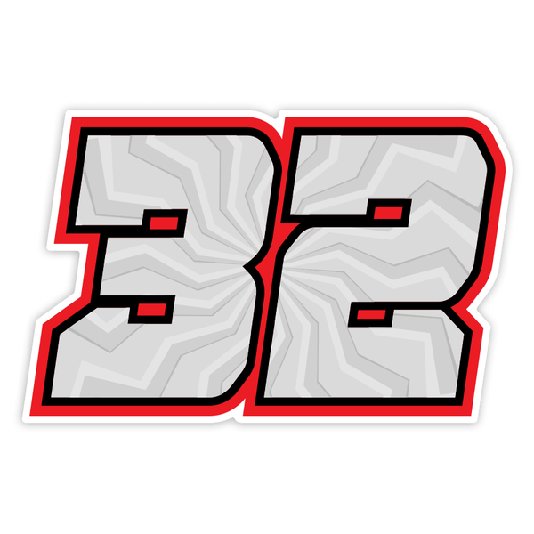 Autocollants: Numéro 32 MotoGP Lorenzo Savadori