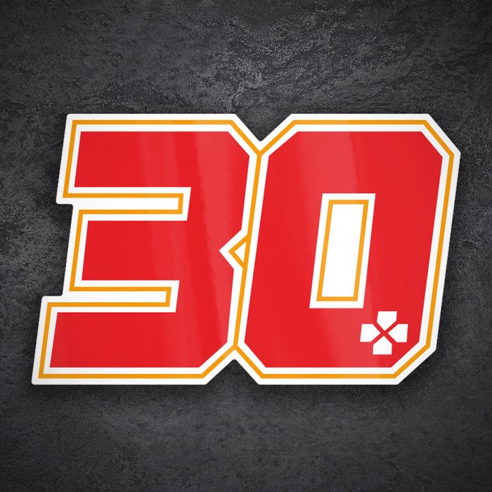 Autocollants: Numéro 30 MotoGP Takaaki Nakagami
