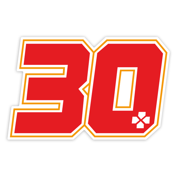 Autocollants: Numéro 30 MotoGP Takaaki Nakagami