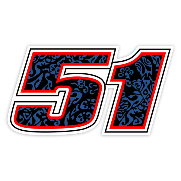 Autocollants: Numéro 51 MotoGP Michele Pirro