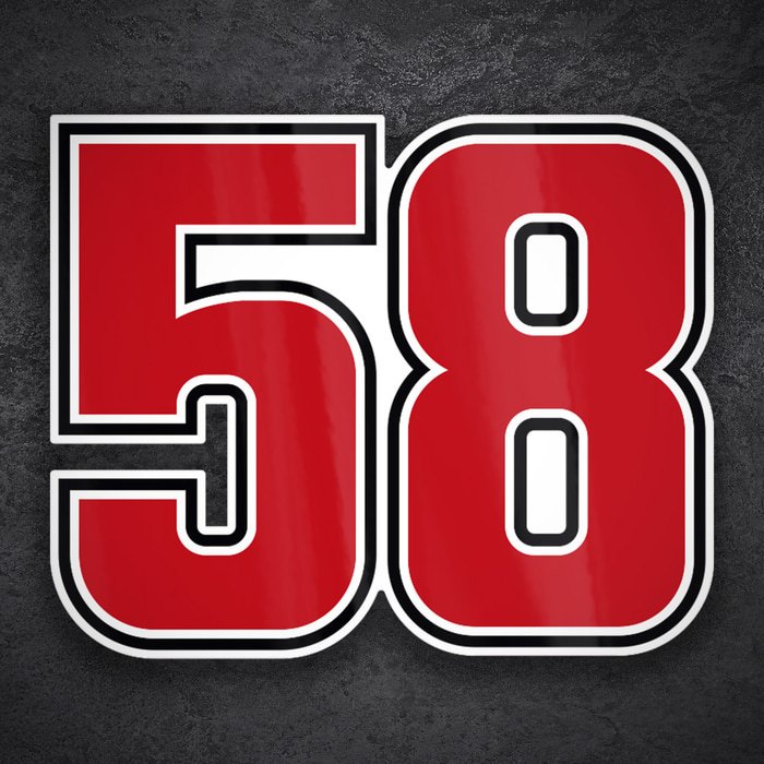 Autocollants: Numéro 58 MotoGP Marco Simoncelli