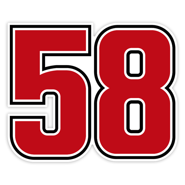 Autocollants: Num&eacute;ro 58 Marco Simoncelli