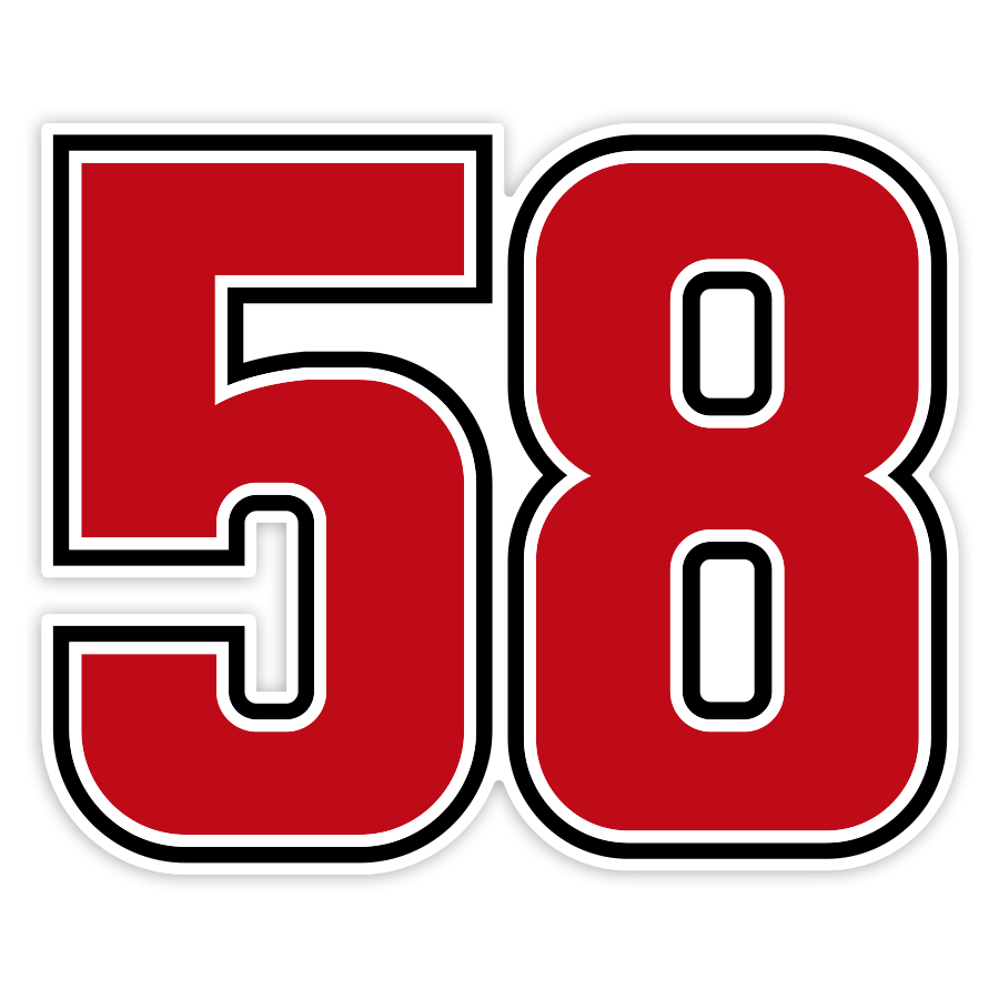 Autocollants: Numéro 58 MotoGP Marco Simoncelli
