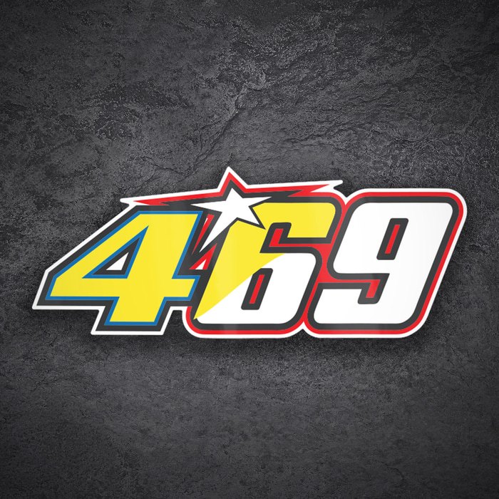 Autocollants: Numéro 469 MotoGP Valentino Rossi & Nicky Hayden
