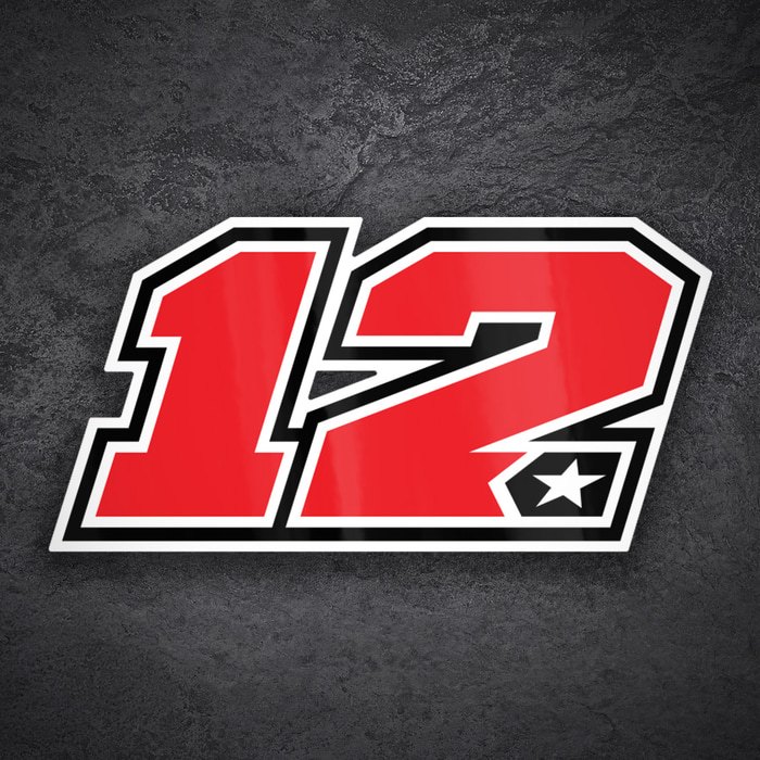 Autocollants: Numéro 12 MotoGP Maverick Viñales
