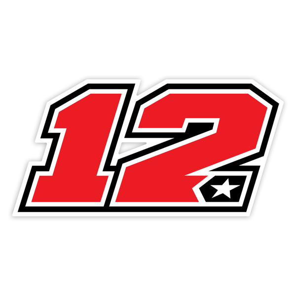 Autocollants: Numéro 12 MotoGP Maverick Viñales