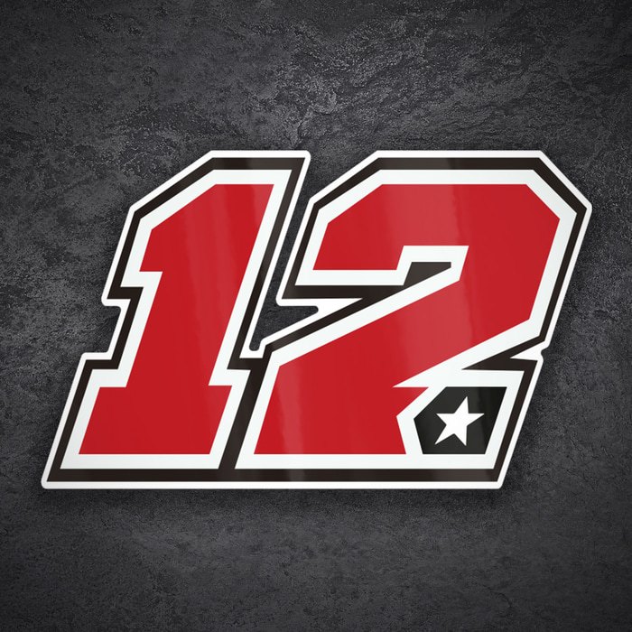 Autocollants: Numéro 12 MotoGP Maverick Viñales