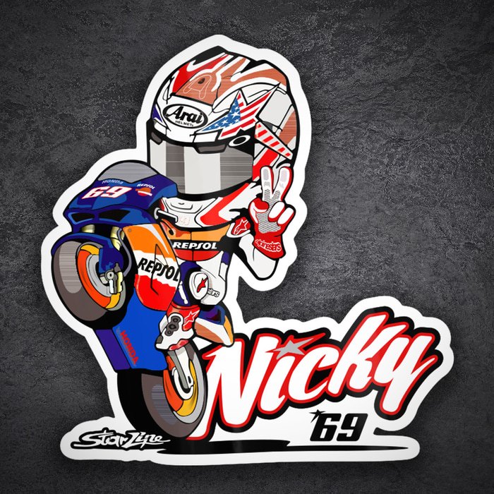 Autocollants: Nicky 69 MotoGP Nicky Hayden