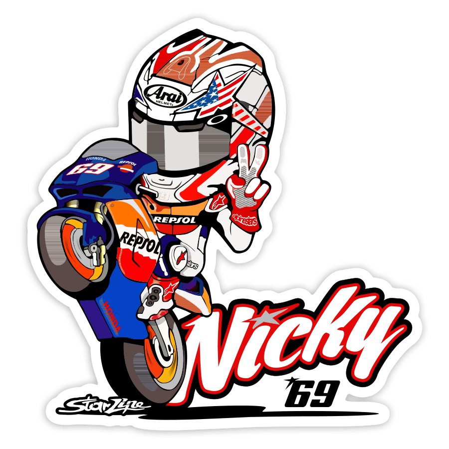 Autocollants: Nicky 69 MotoGP Nicky Hayden
