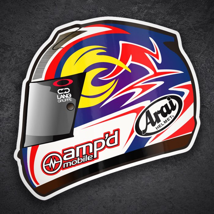 Autocollants: Casque MotoGP Nicky Hayden