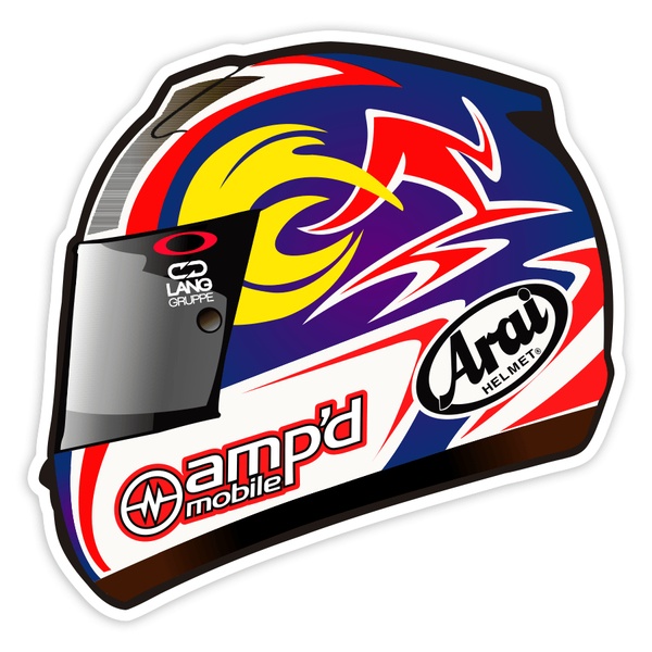 Autocollants: Casque MotoGP Nicky Hayden