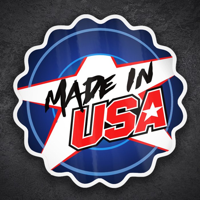 Autocollants: Design Patriote Made in USA avec &Eacute;toile et Rayures