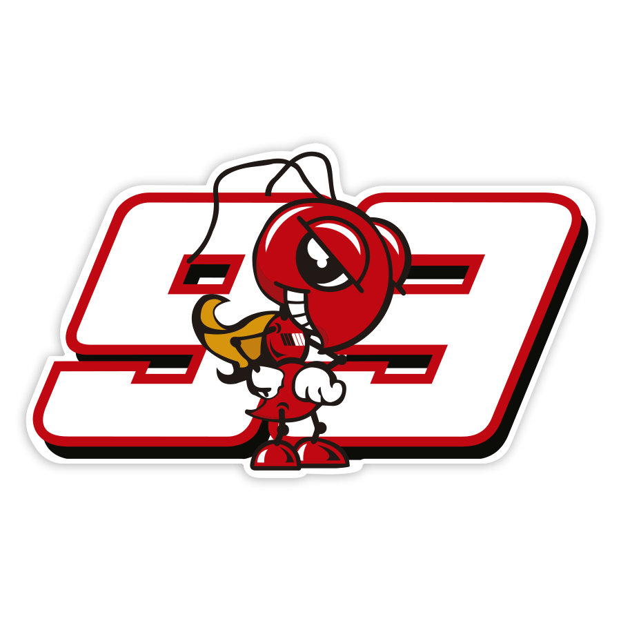 Autocollants: Fourmi 93 avec Num&eacute;ro de Pilote MotoGP Marc M&aacute;rque