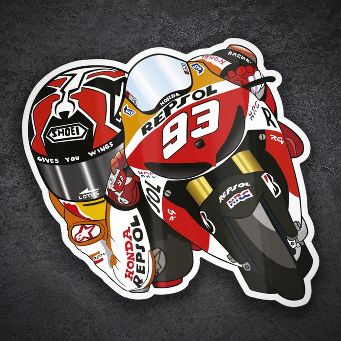Autocollants: M&aacute;rquez sur Honda Repsol 93