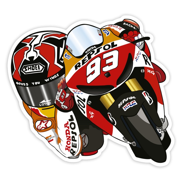 Autocollants: M&aacute;rquez sur Honda Repsol 93