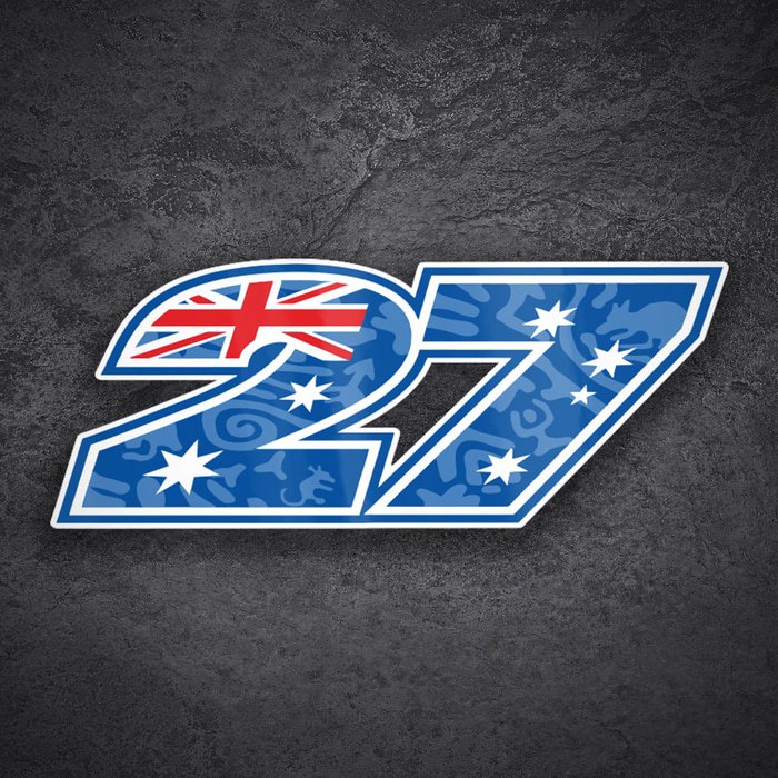 Autocollants: Numéro 27 MotoGP Casey Stoner