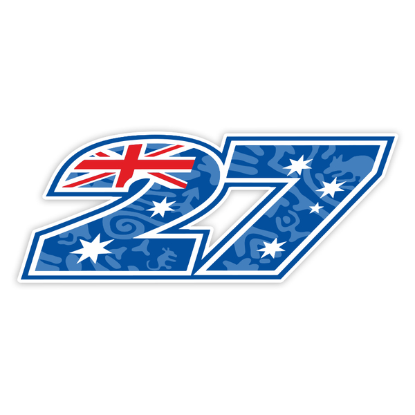 Autocollants: Numéro 27 MotoGP Casey Stoner
