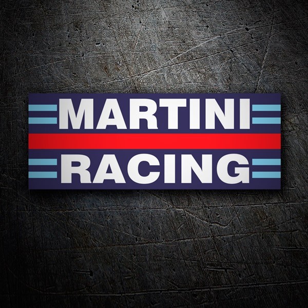 Autocollants: Martini Racing avec des Rayures Bleues et Rouges