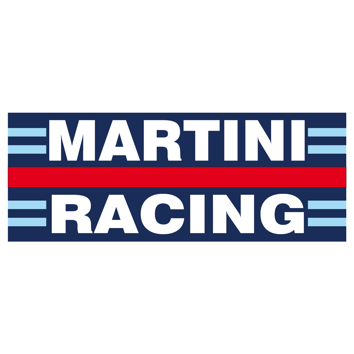 Autocollants: Martini Racing avec des Rayures Bleues et Rouges