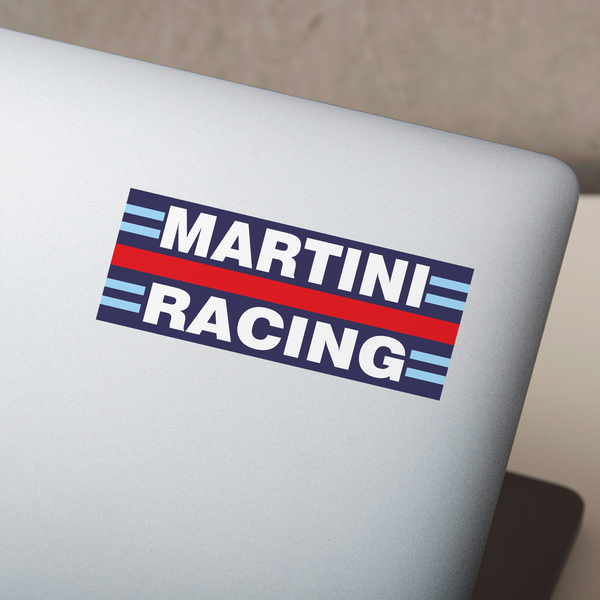 Autocollants: Martini Racing avec des Rayures Bleues et Rouges