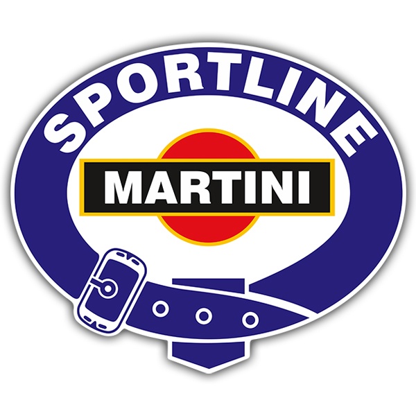 Autocollants: Martini Sportline Vintage avec Boucle de Ceinture