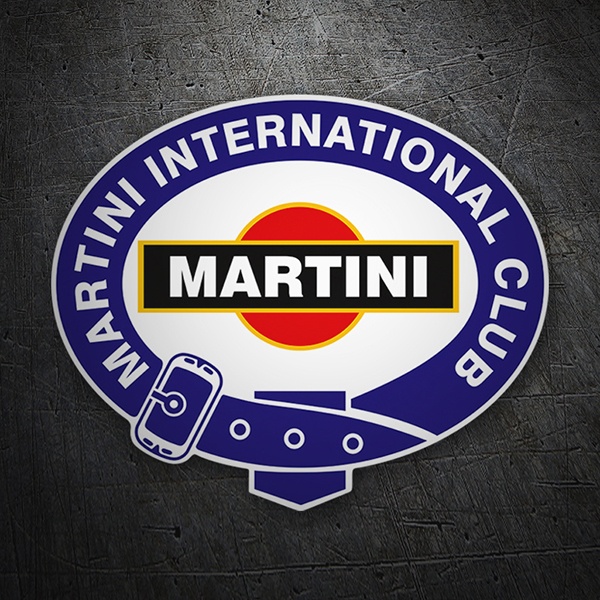 Autocollants: Martini International Club avec Fond Circulaire Ro