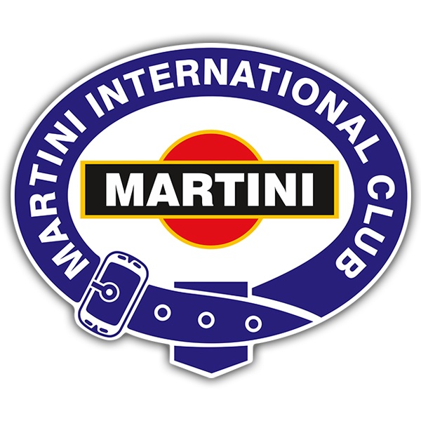Autocollants: Martini International Club avec Fond Circulaire Ro