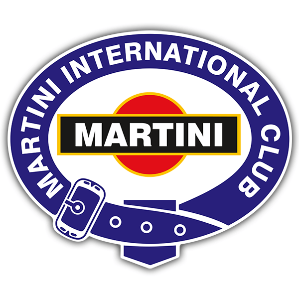 Autocollants: Martini International Club avec Fond Circulaire Ro