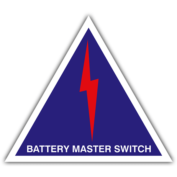 Autocollants: Battery master switch