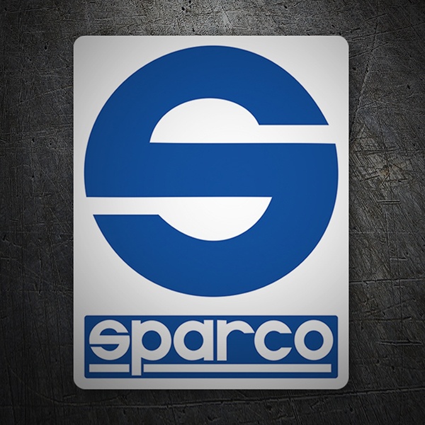 Autocollants: Logo Sparco sur fond blanc