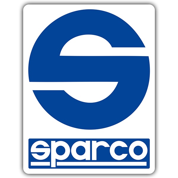 Autocollants: Logo Sparco sur fond blanc