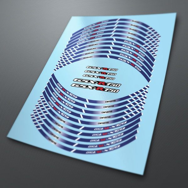 Autocollants: Kit Bandes llantas Suzuki GSX R750