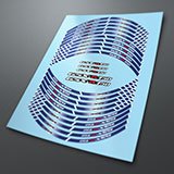 Autocollants: Kit Bandes llantas Suzuki GSX R750 3