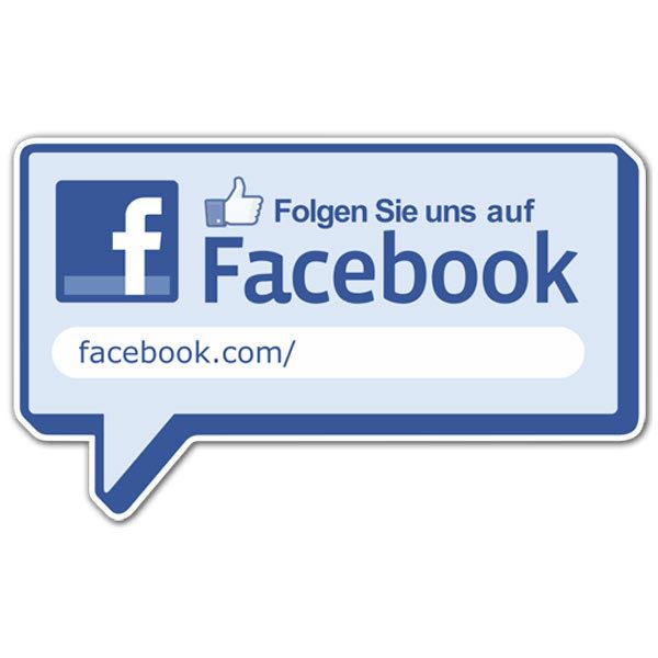 Stickers muraux: Folgen Sie uns auf Facebook