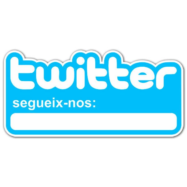 Stickers muraux: Segueix-nos a Twitter