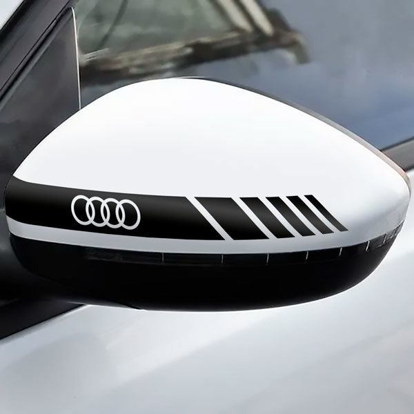 Autocollants: Autocollants Miroir Audi Logo
