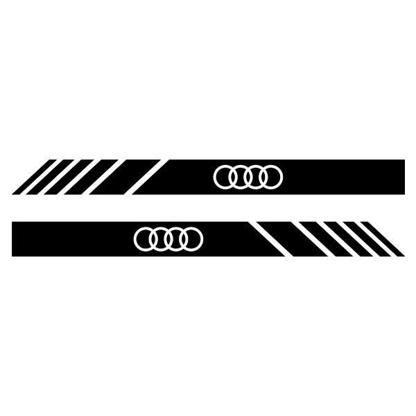 Autocollants: Autocollants Miroir Audi Logo