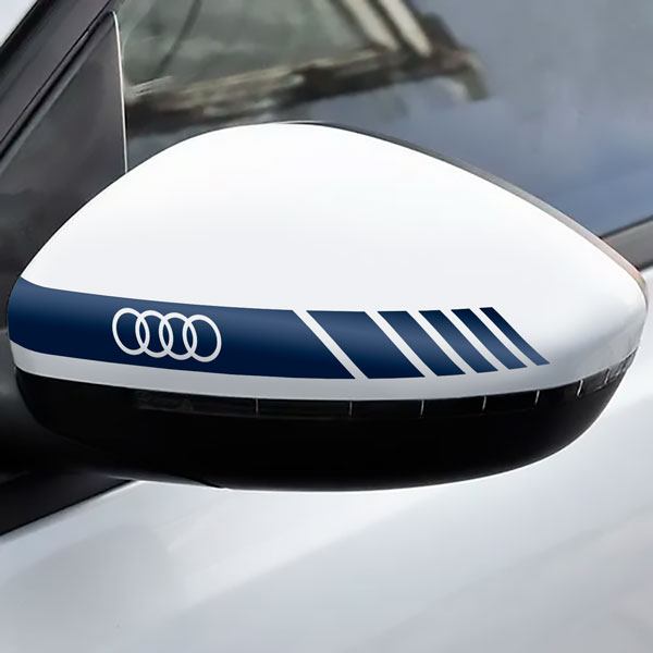 Autocollants: Autocollants Miroir Audi Logo