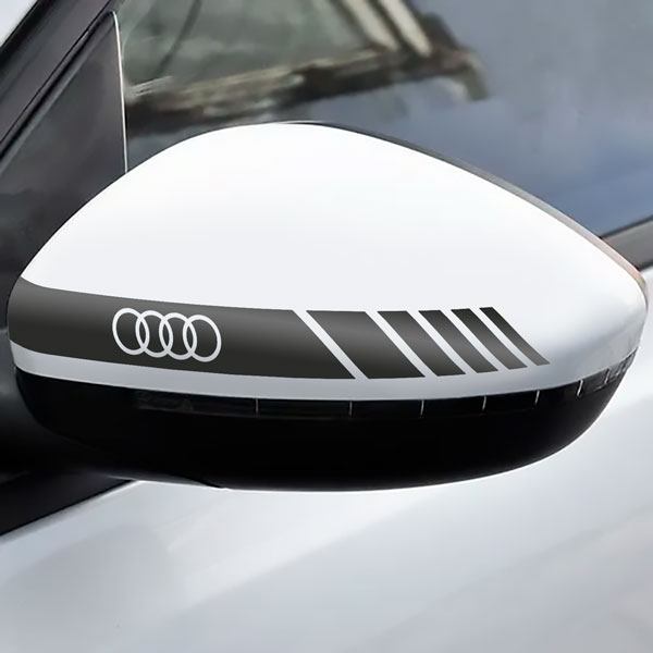 Autocollants: Autocollants Miroir Audi Logo