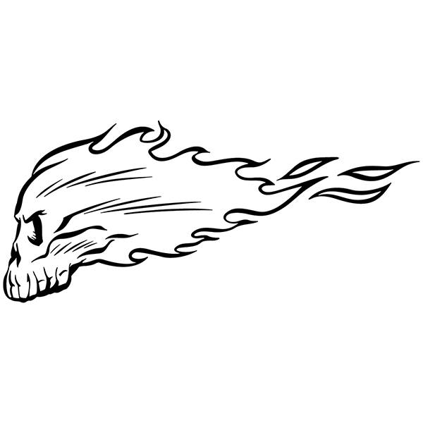 Autocollants: Autocollant Cr&acirc;ne flamboyant