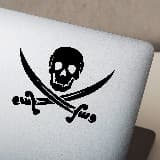 Autocollants: Calavera Pirata avec &Eacute;p&eacute;es 2