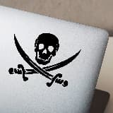 Autocollants: Tête de mort de pirate 2