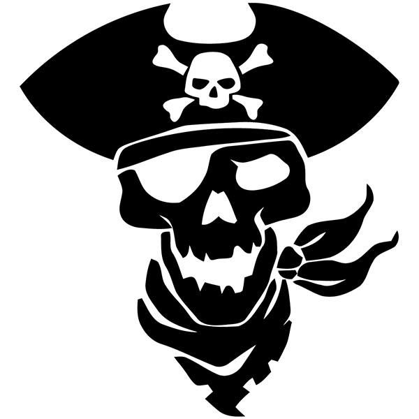 Autocollants: Crâne de pirate