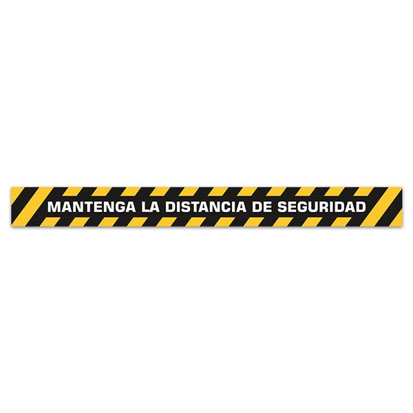 Autocollants: Sticker Sol Gardez Vos Distances 1 - Espagnol