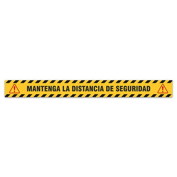 Autocollants: Sticker Sol Gardez Vos Distances 2 - Espagnol