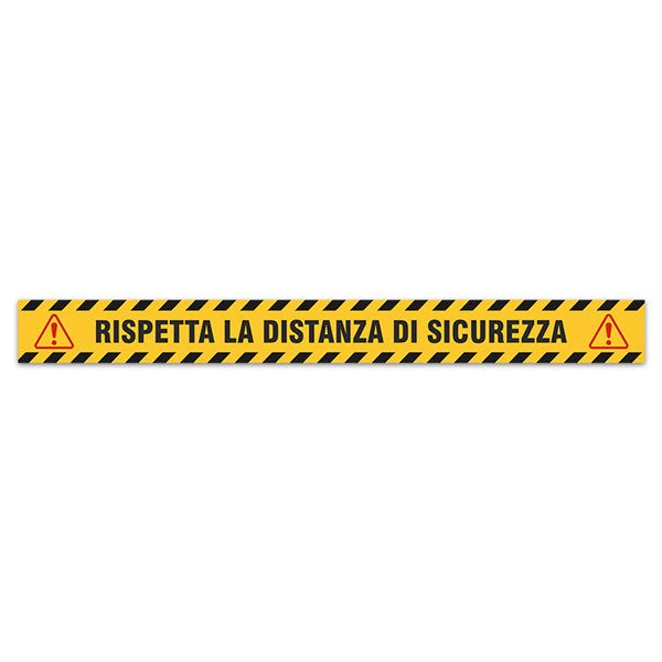 Autocollants: Sticker Sol Gardez Vos Distances 2 - Italien