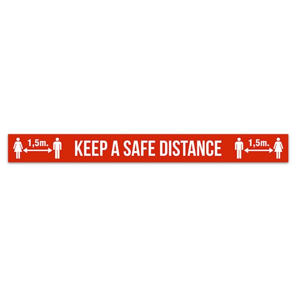Autocollants: Gardez Vos Distances 3 - Anglais