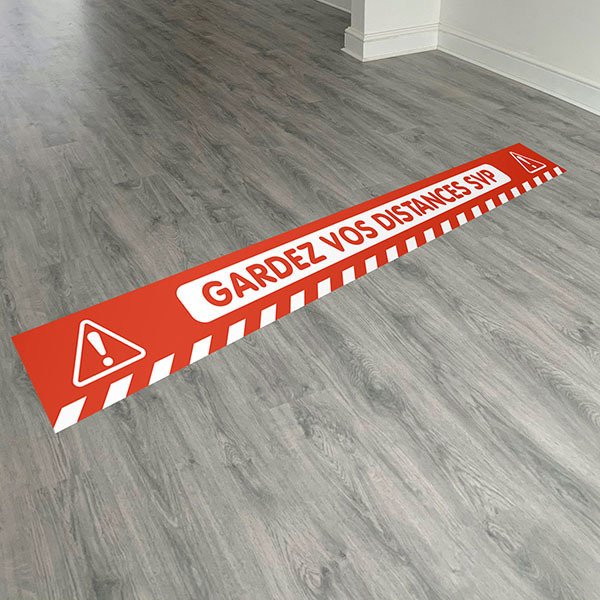 Autocollants: Sticker  Gardez Distances en français
