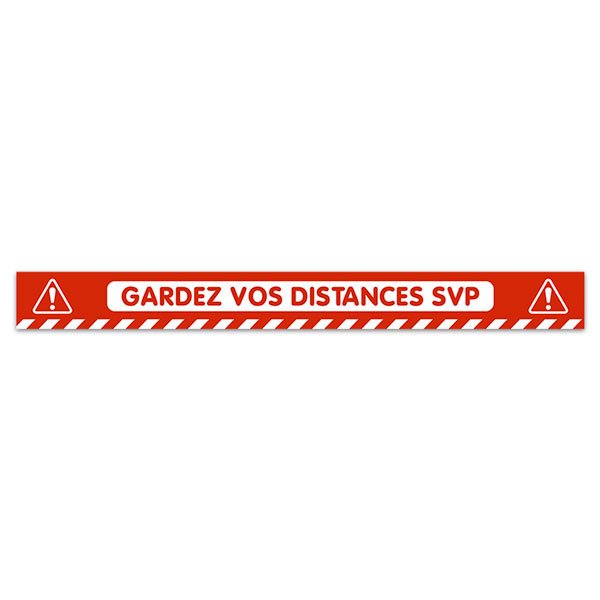 Autocollants: Sticker  Gardez Distances en français